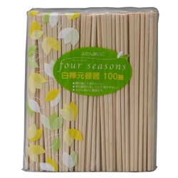 割箸 フォーシーズン 白樺元禄箸(裸) 100膳 大和物産