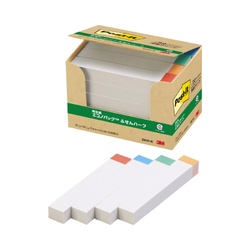 ポストイット　再生紙ふせん７５×１２．５色帯２０冊