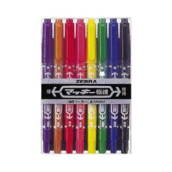 油性マーカー　マッキー極細　８色セットＸ５