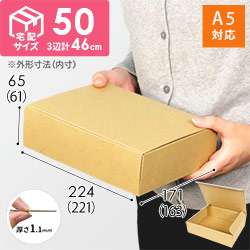 【宅配60サイズ】 ダンボール箱（A5サイズ）