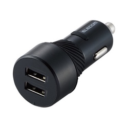 シガーソケット　２４Ｗ　ＵＳＢＡ×２　ブラック