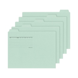 １／５カットフォルダーカラー　Ａ４　青　５枚