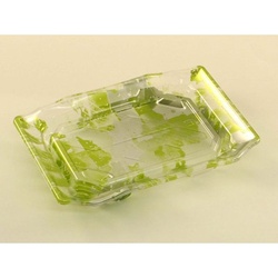 リスパック 寿司容器 A-PETうつくし盛 2-3B みぞれ緑 本体