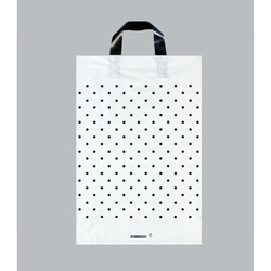 ポリ手提袋 カルチャーバッグ 水玉(グレー) 中 福助工業