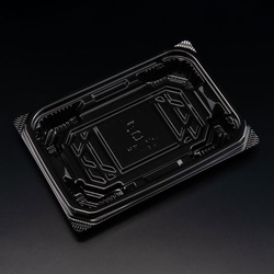 リスパック 刺身容器 バイオ 流派 平17-12B 黒 本体