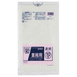 LDゴミ袋 TM953 強力ゴミ袋 90L 透明 10枚 ジャパックス