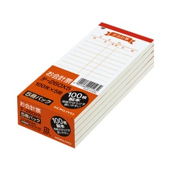 お会計票上質紙１５０×６６ｍｍ１００枚×５