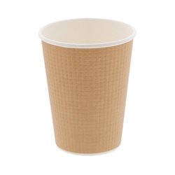 HEIKO 紙コップ エンボスカップ 12オンス 口径90mm クラフト 50個/袋