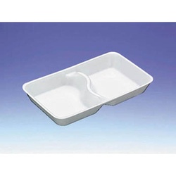 発泡トレー GQ-22二つ仕切り デンカポリマー