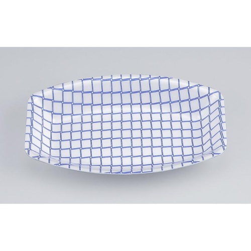 鮮魚トレー V-舟唄20-12 レースブルー シーピー化成