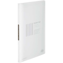 クリヤーブックカラータグ　Ａ４縦２０Ｐ　透明２０冊