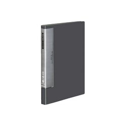 クリヤーブックＷＣ　固定式Ａ４縦４０Ｐ濃灰