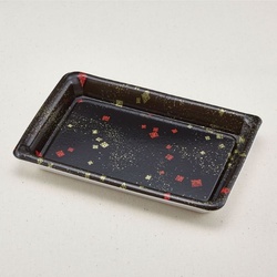 弁当容器 あさ折 9(本体)黒まきえ 青葉紙業