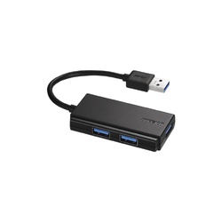 ＵＳＢ３．０　バスパワー　３ポート　ハブ　ブラック