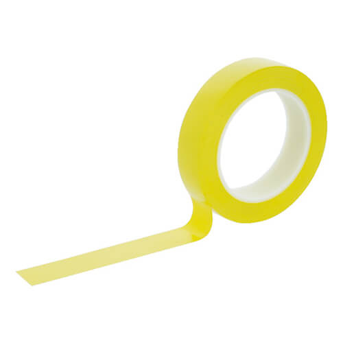 【廃番商品】ラインテープ25mm×33m　黄　【ＴＲＵＳＣＯ クリーンルーム用ラインテープ ２５ｍｍＸ３３ｍ イエロー】