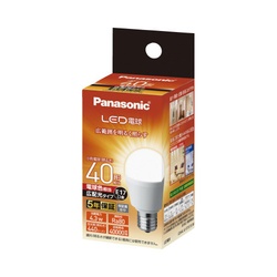 ＬＥＤ一般形電球　広配光Ｅ１７　４０Ｗ電球色×３