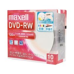 ＤＶＤ−ＲＷ録画用　２倍速　ＩＪ対応　１０枚Ｐ
