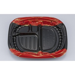 シーピー化成 弁当容器 CBFまろん8S-4 光重赤 本体