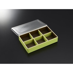 折箱 WD-2 若草/濃茶F 6仕切(ボ) 中央化学