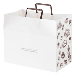 紙手提袋 フレッシュブレッドペーパーバッグ-S ワイド(50枚) ヘッズ