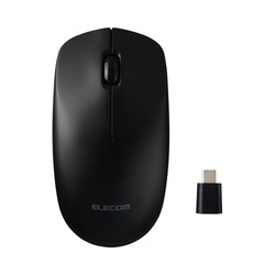 シンプルマウス　Ｃ接続　２．４ＧＨｚ　３ボタン　黒