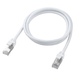ＬＡＮケーブル　ＣＡＴ７　１ｍ　メッシュ　ホワイト