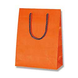 手提げ紙袋（オレンジ マット・ポリエステル紐・幅170×マチ85×高さ230mm）