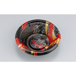 シーピー化成 どんぶり容器 BF丸丼16L 陶輪赤 本体