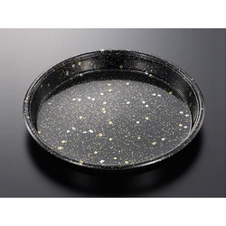 中央化学 寿司桶 HS丸桶 60 黒金箔-BK 本体