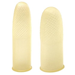 指サック　アメ色Ｍ／Ｌ　ＫＭ−３００Ａ　各５個入