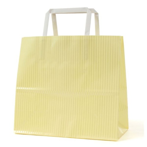 紙手提袋 平紐手提袋 H平24 クリスタル イエロー パックタケヤマ