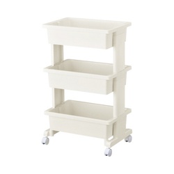 リセスタイル　モバイルワゴン３段ホワイト