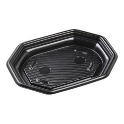 惣菜容器 MFPグラブ八角 24-18 本体 黒 エフピコ
