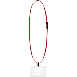 名札セット　ソフトケース・名刺、ＩＤサイズ　赤