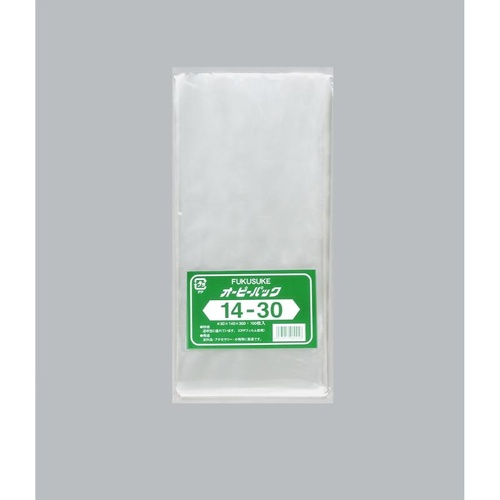テープ無 OPP袋 オーピーパック No.14-30 100枚入 福助工業