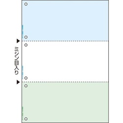 マルチプリンタ帳票　Ａ４　カラー３面６穴　１００枚