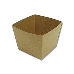 天満紙器 製菓資材 クラフトキューブカップ BT52 茶無地 50枚/袋