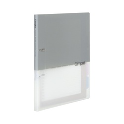 プリントもとじやすい２穴バインダー　Ａ４　グレー