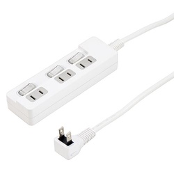 ＥＬＰ個別スイッチ付３個口節電ＯＡタップ２ｍ