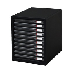 レターケーススリムタイプ１０段　ダークグレー