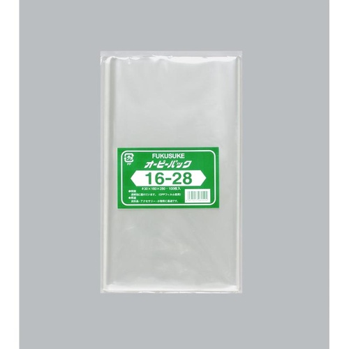 テープ無 OPP袋 オーピーパックC No.16-28 100枚入 福助工業
