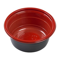 エフピコ 冷麺容器 MSD-丸93(40) 本体 赤黒