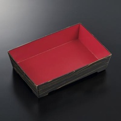 中央化学 寿司容器 SKS 17-12(43) 赤-黒金 本体