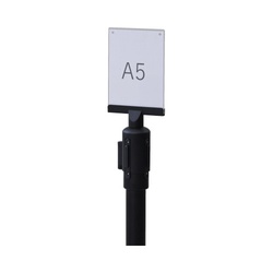 ベルトパーティションブラックベース用案内板Ａ５