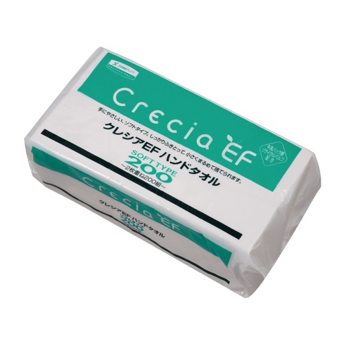 日本製紙クレシア ペーパータオル ハンドタオルソフト 1パック200枚入