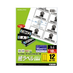 レーザーラベルエイブリィ　Ａ４　１２面　１０枚