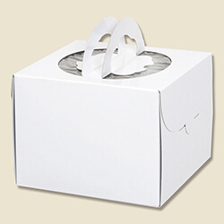 HEIKO 箱 手提げデコホワイト4寸 10枚/袋