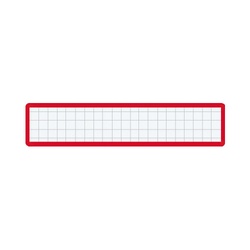 マグネット見出し　カード寸法１９×１０５ｍｍ赤