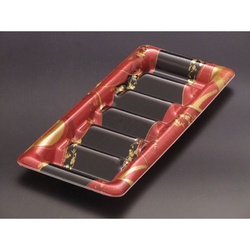 リスパック 寿司容器 魅せ巻 細3B はなまち赤 本体