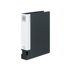 チューブファイルＶツインオール樹脂Ａ４縦２穴濃灰